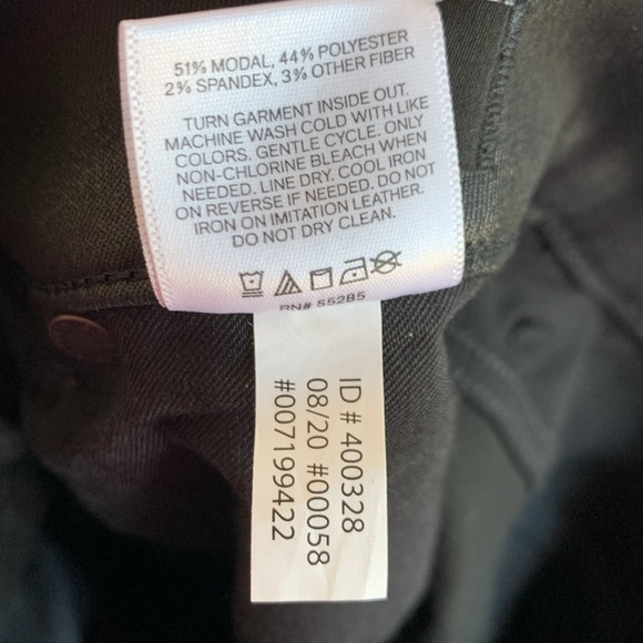 Express Super High Waisted Rise Black Coated Metallic Ankle Skinny Jeans Sz 4 - Picture 10 of 10